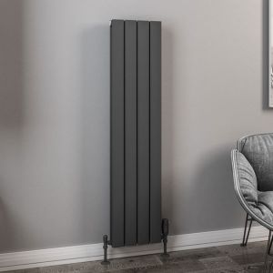 Eastbrook Hadleigh Matt Anthracite Aluminium Designer Radiator 1200 x 275mm