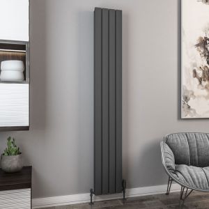 Eastbrook Hadleigh Matt Anthracite Aluminium Designer Radiator 1800 x 275mm