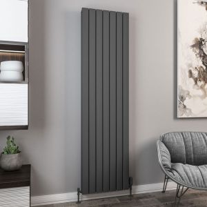 Eastbrook Hadleigh Matt Anthracite Aluminium Designer Radiator 1800 x 485mm