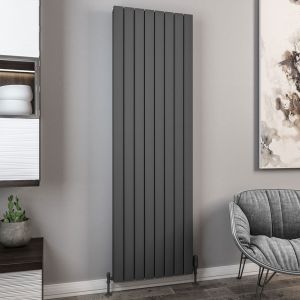 Eastbrook Hadleigh Matt Anthracite Aluminium Designer Radiator 1800 x 555mm