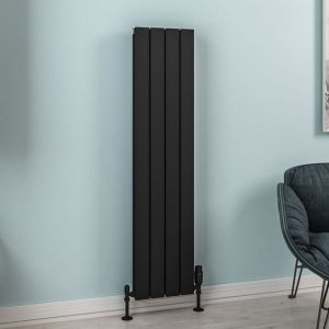 Eastbrook Hadleigh Matt Black Aluminium Designer Radiator 1200 x 275mm