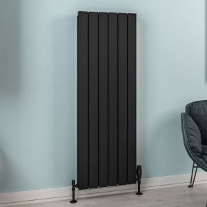 Eastbrook Hadleigh Matt Black Aluminium Designer Radiator 1200 x 415mm