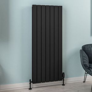 Eastbrook Hadleigh Matt Black Aluminium Designer Radiator 1200 x 485mm