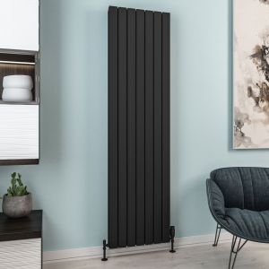 Eastbrook Hadleigh Matt Black Aluminium Designer Radiator 1800 x 485mm