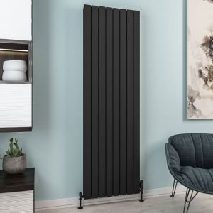 Eastbrook Hadleigh Matt Black Aluminium Designer Radiator 1800 x 555mm