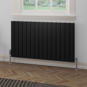 Eastbrook Hadleigh Matt Black Aluminium Designer Radiator 600 x 1045mm