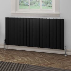 Eastbrook Hadleigh Matt Black Aluminium Designer Radiator 600 x 1255mm