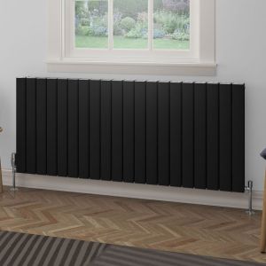 Eastbrook Hadleigh Matt Black Aluminium Designer Radiator 600 x 1395mm