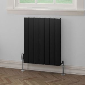 Eastbrook Hadleigh Matt Black Aluminium Designer Radiator 600 x 485mm