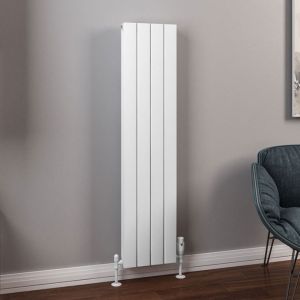 Eastbrook Hadleigh Matt White Aluminium Designer Radiator 1200 x 275mm