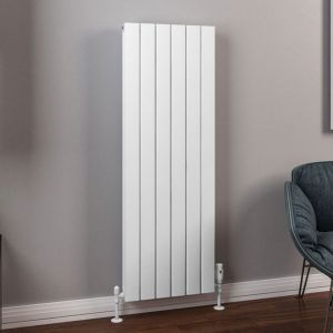 Eastbrook Hadleigh Matt White Aluminium Designer Radiator 1200 x 415mm