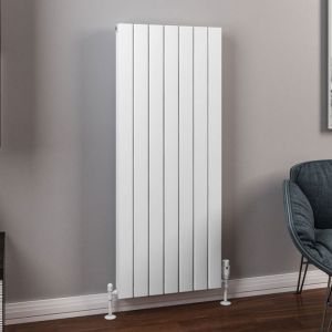 Eastbrook Hadleigh Matt White Aluminium Designer Radiator 1200 x 485mm