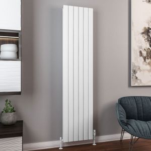 Eastbrook Hadleigh Matt White Aluminium Designer Radiator 1800 x 415mm