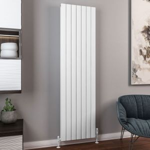 Eastbrook Hadleigh Matt White Aluminium Designer Radiator 1800 x 485mm