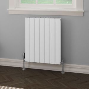 Eastbrook Hadleigh Matt White Aluminium Designer Radiator 600 x 485mm