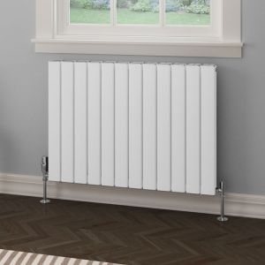 Eastbrook Hadleigh Matt White Aluminium Designer Radiator 600 x 835mm