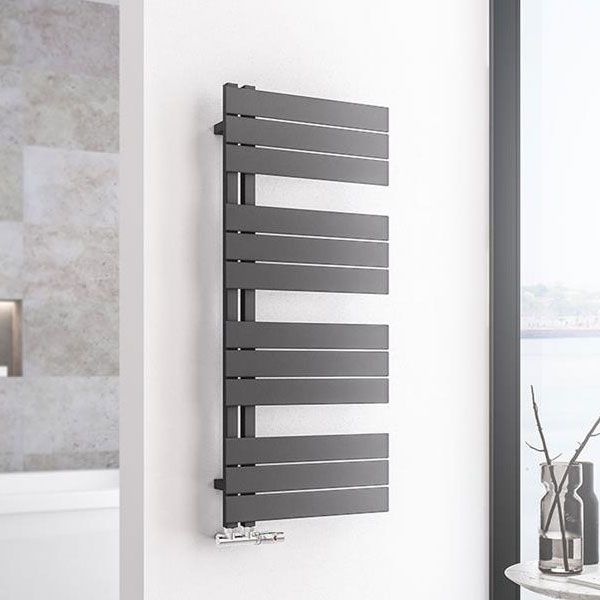 Eastbrook Helmsley Matt Anthracite Designer Towel Rail 1150 x 500mm