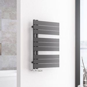 Eastbrook Helmsley Matt Anthracite Designer Towel Rail 800 x 500mm