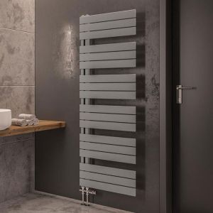 Eastbrook Helmsley Matt Grey Designer Towel Rail 1640 x 600mm