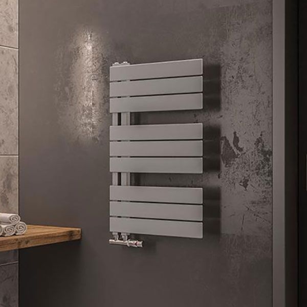 Eastbrook Helmsley Matt Grey Designer Towel Rail 800 x 500mm