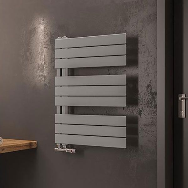 Eastbrook Helmsley Matt Grey Designer Towel Rail 800 x 600mm