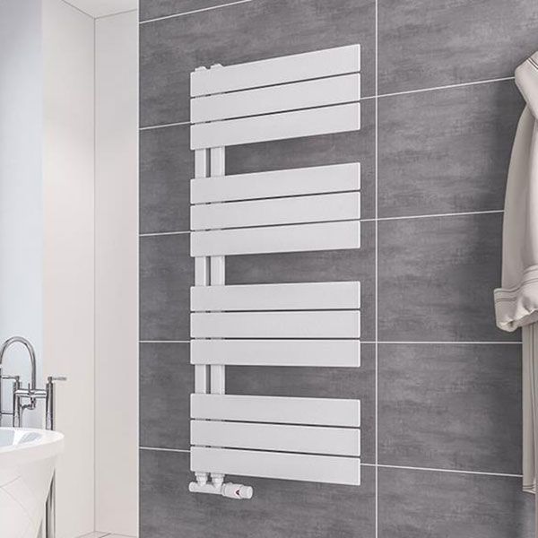 Eastbrook Helmsley Matt White Designer Towel Rail 1150 x 500mm