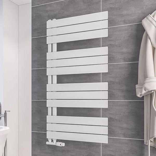 Eastbrook Helmsley Matt White Designer Towel Rail 1150 x 600mm