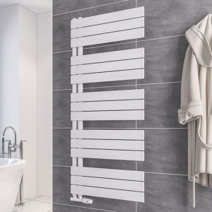 Eastbrook Helmsley Matt White Designer Towel Rail 1400 x 600mm