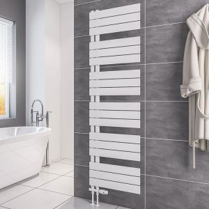 Eastbrook Helmsley Matt White Designer Towel Rail 1640 x 500mm