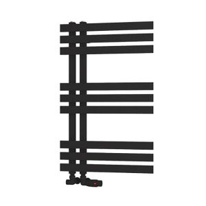 Eastbrook Hurley Matt Black Designer Towel Rail 800 x 500mm