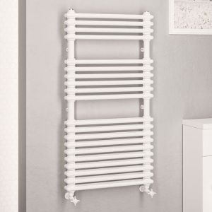 Eastbrook Imperia 2 Column White Traditional Towel Rail 1140 x 600mm