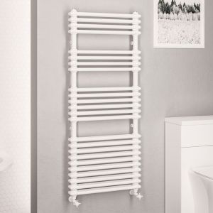 Eastbrook Imperia 2 Column White Traditional Towel Rail 1430 x 600mm