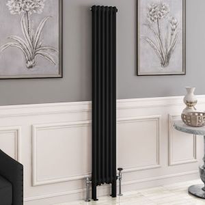 Eastbrook Imperia Matt Black 2 Column Radiator 1800 x 290mm