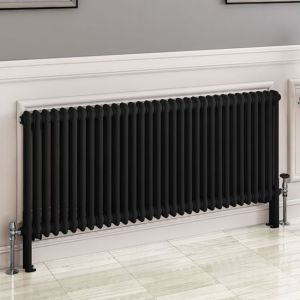 Eastbrook Imperia Matt Black 2 Column Radiator 600 x 1460mm