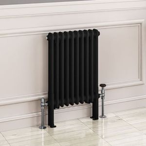 Eastbrook Imperia Matt Black 2 Column Radiator 600 x 470mm