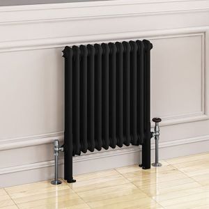 Eastbrook Imperia Matt Black 2 Column Radiator 600 x 560mm