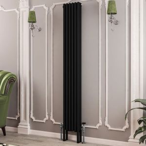 Eastbrook Imperia Matt Black 3 Column Radiator 1800 x 290mm