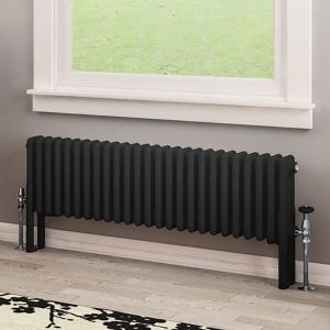 Eastbrook Imperia Matt Black 3 Column Radiator 300 x 1145mm