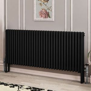 Eastbrook Imperia Matt Black 3 Column Radiator 600 x 1460mm