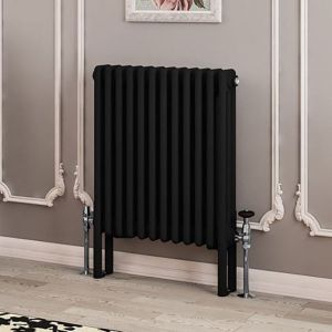 Eastbrook Imperia Matt Black 3 Column Radiator 600 x 560mm