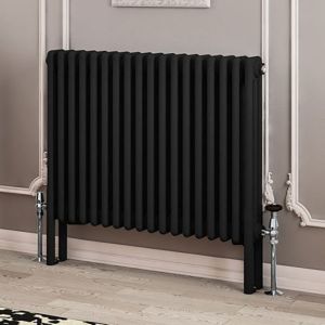 Eastbrook Imperia Matt Black 3 Column Radiator 600 x 830mm