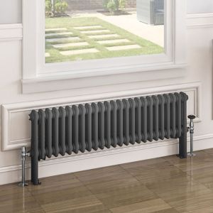 Eastbrook Imperia Matt Anthracite 2 Column Radiator 300 x 1145mm