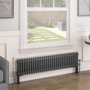 Eastbrook Imperia Matt Anthracite 2 Column Radiator 300 x 1370mm