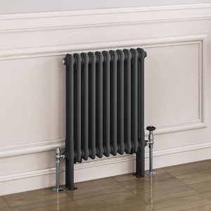 Eastbrook Imperia Matt Anthracite 2 Column Radiator 600 x 515mm