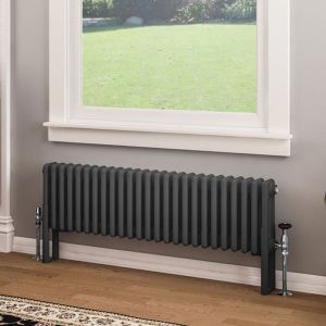 Eastbrook Imperia Matt Anthracite 3 Column Radiator 300 x 1145mm