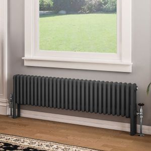 Eastbrook Imperia Matt Anthracite 3 Column Radiator 300 x 1370mm