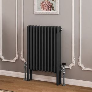 Eastbrook Imperia Matt Anthracite 3 Column Radiator 600 x 515mm