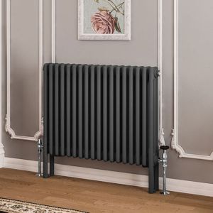 Eastbrook Imperia Matt Anthracite 3 Column Radiator 600 x 830mm