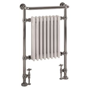 Eastbrook Isbourne Chrome and White Traditional Towel Radiator 940 x 600mm