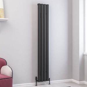 Eastbrook Kelmscott Matt Anthracite Aluminium Designer Radiator 1800 x 275mm